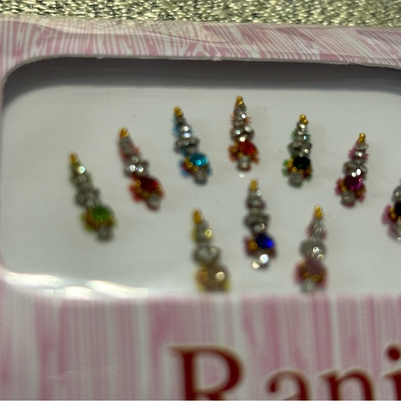 10 Multicolored Bindis, Forehead Gems, Body Jewels - Picture 6 of 9